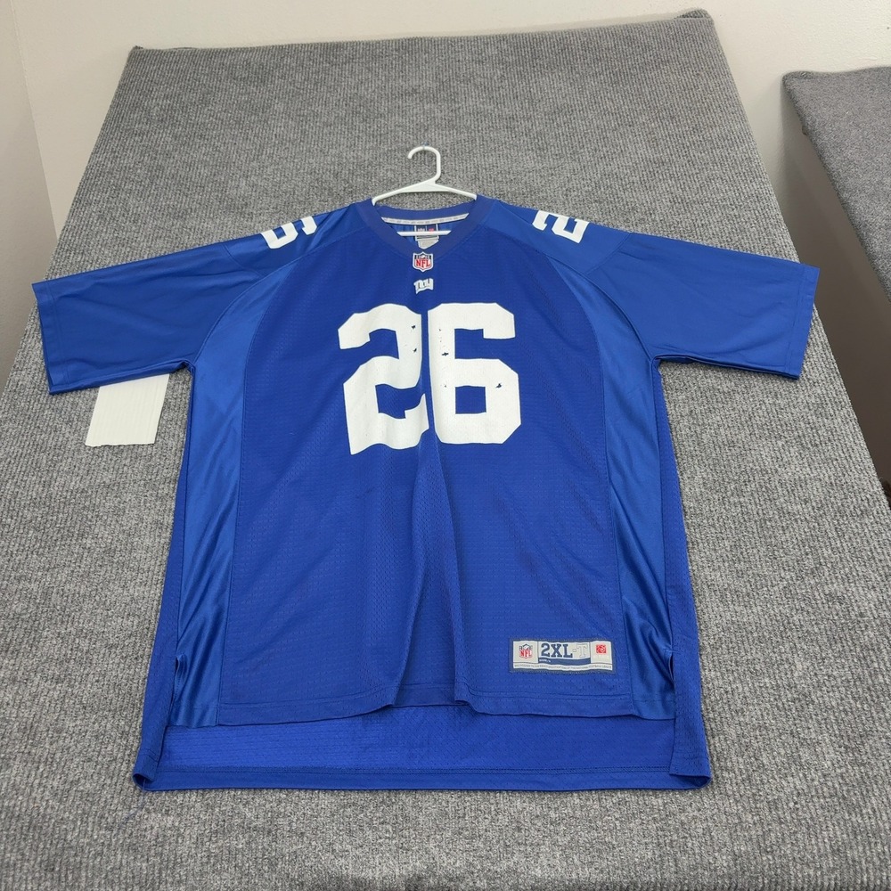 New York Giants NFL Pro Line Jersey Mens 2XL-T Blue Polyester Barkley 26 Street
